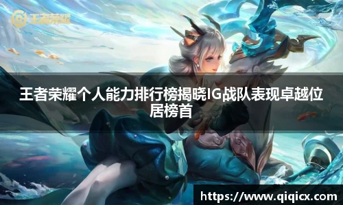 王者荣耀个人能力排行榜揭晓IG战队表现卓越位居榜首